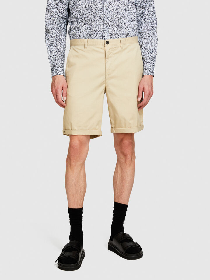 Slim fit bermudas - men's slim fit trousers - Beige | Sisley image number 4